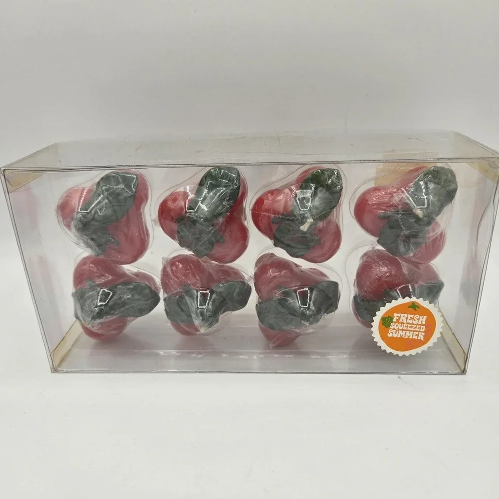 Target Fresh Squeezed Summer Cherry Shaped Fruit Candles Set Of 8 New In Box